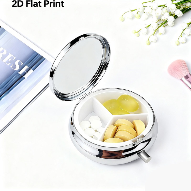 กล่องยาโลหะทรงกลมแบบพกพา 1 ชิ้ - Travel Accessories As Gifts บทวิจารณ์และราคา